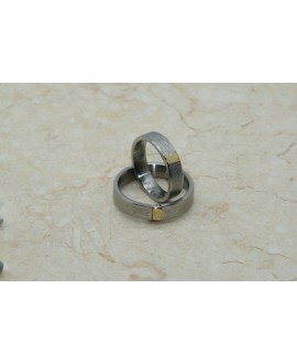 Trauring / Ehering  Steel - Gold                   RB - Design